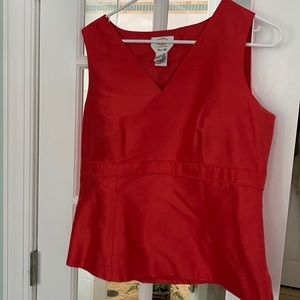 Talbots 100% pure silk sleeveless top Rust color  size 12